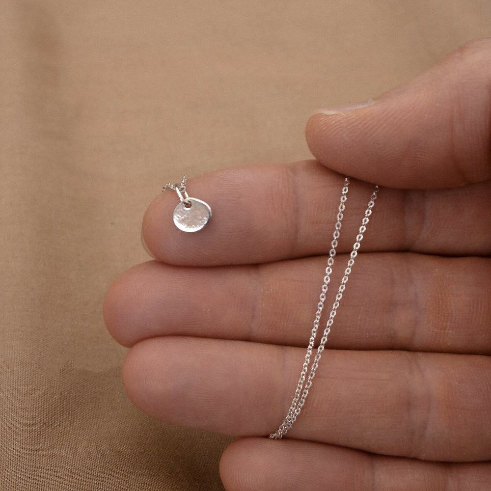 925 Sterling Silver Link Necklace, Tiny Tiny Char… - image 2